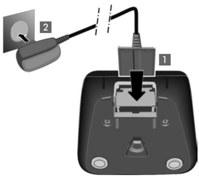 SIEMENS GIGASET A585 - Raccordement du chargeur (s'il est fourni) - 1