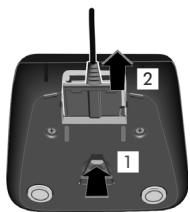 SIEMENS GIGASET AS200A - Raccordement du chargeur (s'il est fourni) - 2
