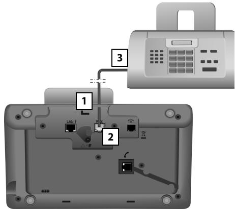 SIEMENS GIGASET DX800A - Connexion d'un fax (RNIS) - 1