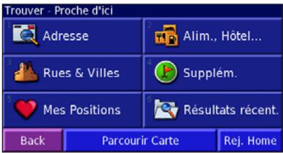 GARMIN BMW MOTORRAD NAVIGATOR III PLUS - Menu rechercher - 1