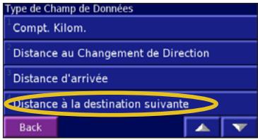 GARMIN BMW MOTORRAD NAVIGATOR III PLUS - Personnalisation des champs de données cartographiques - 8