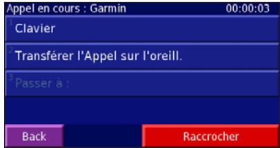 GARMIN BMW MOTORRAD NAVIGATOR III PLUS - Utilisation du menu appel entrant - 2