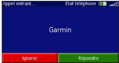 GARMIN BMW MOTORRAD NAVIGATOR III PLUS - Réception d'un appel - 1