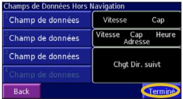 GARMIN BMW MOTORRAD NAVIGATOR III PLUS - Personnalisation des champs de données cartographiques - 10