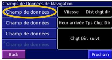 GARMIN BMW MOTORRAD NAVIGATOR III PLUS - Personnalisation des champs de données cartographiques - 4