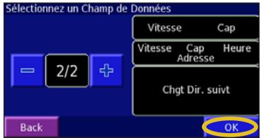 GARMIN BMW MOTORRAD NAVIGATOR III PLUS - Personnalisation des champs de données cartographiques - 6