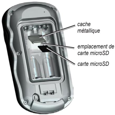 GARMIN OREGON - Pour installer ou retirer une carte microSD : - 1