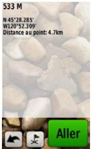 GARMIN OREGON - Pour enregistrer un waypoint sur la page Carte : - 1