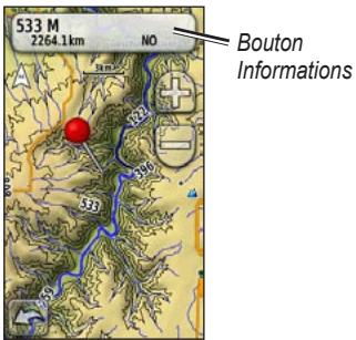 GARMIN OREGON - Pour afficher des informations détaillées sur un point de la carte : - 1