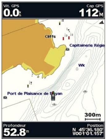 GARMIN GPSMAP 521/521S - Utilisation des cartes de pêche - 1
