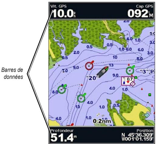 GARMIN GPSMAP 521/521S - Menu carte de navigation - 1