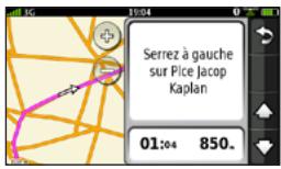 GARMIN NUVIFONE G60 - Affichage de la page du prochain changement de direction - 1