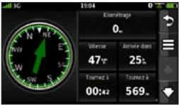GARMIN NUVIFONE G60 - Affichage de la page Calculateur de voyage - 1