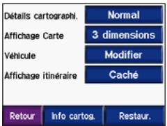 GARMIN ZUMO 550 - Modification des paramètres de carte - 1
