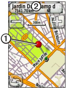 GARMIN EDGE 800 - Enregistrement de positions à partir de la carte - 1