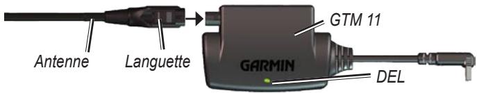 GARMIN GTM 11 - Etape 1 : Insérez l'antenne dans le récepteur GTM 11 - 1