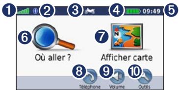 GARMIN ZUMO 660 - Utilisation de la page Menu - 1