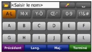 GARMIN ZUMO 660 - Utilisation du clavier virtuel - 1