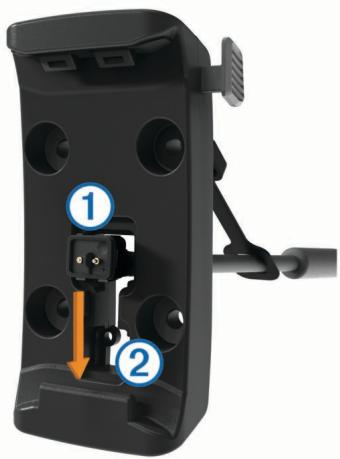 GARMIN ZUMO 340 LM - Installation des cables d'alimentation sur le support de montage pour moto - 1