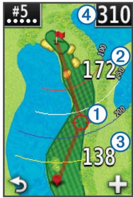 GARMIN APPROACH G6 - Mesure de la distance de la cible - 1