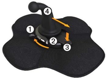 GARMIN DĒZL 560LMT - Retrait du support de montage de la base de montage - 1