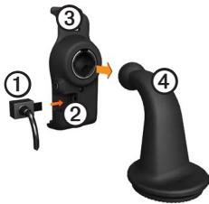 GARMIN DĒZL 560LMT - Installation du support portable antidérivant - 1