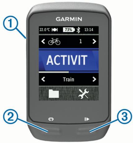 GARMIN EDGE 510 - Mise sous tension de l'appareil - 1