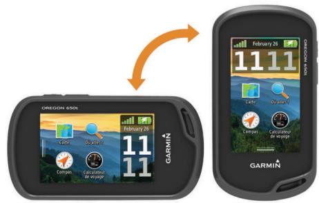 GARMIN OREGON  650 - Rotation de l'écran - 1
