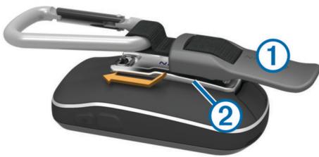 GARMIN OREGON  650 - Fixation du mousqueton avec clip - 1