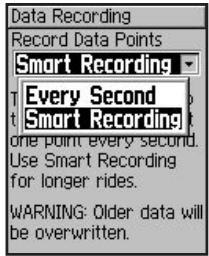 GARMIN VHF 300I - To change data recording setup: - 1