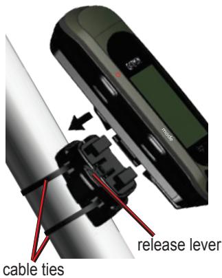 GARMIN VHF 300I - To install the Edge on your bike stem: - 2
