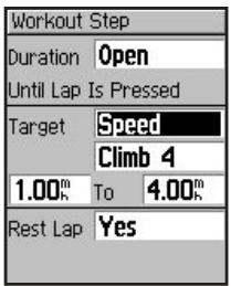 GARMIN VHF 300I - To create an advanced workout using the Edge: - 1