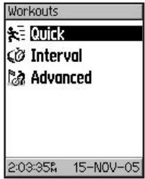 GARMIN VHF 300I - Workouts: Quick, Interval, and Advanced - 1