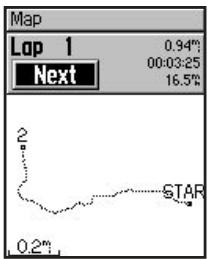 GARMIN VHF 300I - To view laps on map: - 2