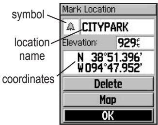 GARMIN VHF 300I - To mark your location: - 1