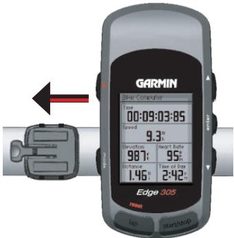 GARMIN VHF 300I - To install the Edge on your bike stem: - 3