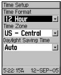 GARMIN VHF 300I AIS - To change time setup: - 1