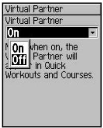 GARMIN VHF 300I AIS - To turn off Virtual Partner: - 1