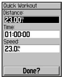 GARMIN VHF 300I AIS - To set up a quick workout: - 1