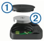 GARMIN EDGE 20 - Remplacement de la pile du capteur de vitesse ou du capteur de cadence - 1