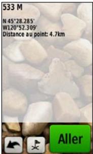 GARMIN services OREGON 550 - Pour enregistrer un waypoint sur la page Carte : - 1