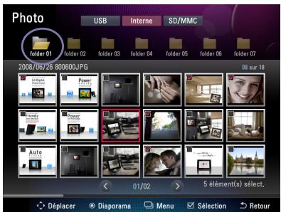LG F7010N - Sélection ou désélection de tous les fichiers d'un dossier - 1