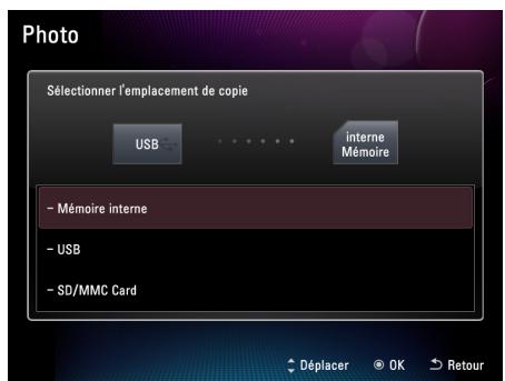 LG F7010N - Désignation de l'emplacement de copie (ne s'applique pas aux options supprimer) - 1