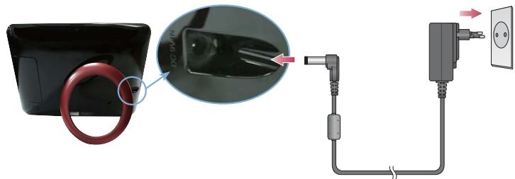LG F8010P - Branchement de l'adaptateur secteur - 1