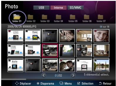 LG F8010S - Sélection ou désélection de tous les fichiers d'un dossier - 1