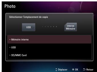 LG F8012N - Désignation de l'emplacement de copie (ne s'applique pas aux options supprimer) - 1