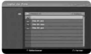 LG RC388 - Options du menu Lieste de Films - 1