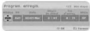 LG RC388 - Réglage d'un enregistrement programme - 1