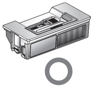 LG VR8604PR HOM-BOT SQUARE - Par un message vocal "Vérifiez que le bac à poussière et le filtre sont correctement installés." - 3