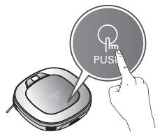 LG VR8604PR HOM-BOT SQUARE - Par un message vocal "Vérifiez que le bac à poussière et le filtre sont correctement installés." - 1